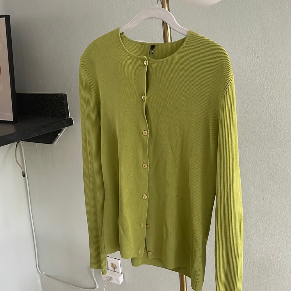 Chartreuse cardigan